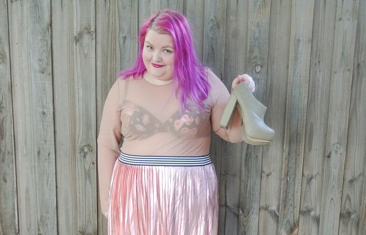 Outfit - ASOS Curve sheer and metallic!