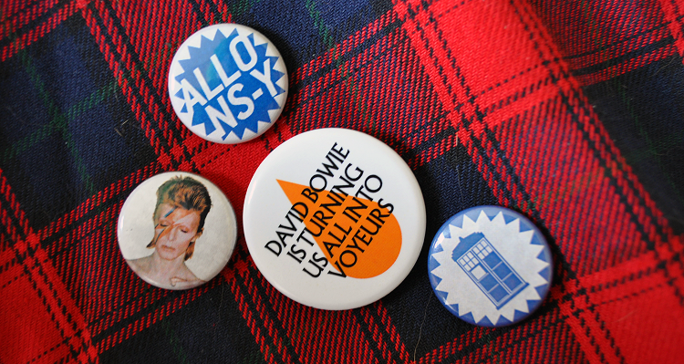 Outfit - David Bowie and Doctor Who badges