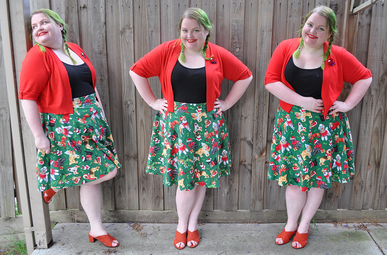 plus size christmas skirt